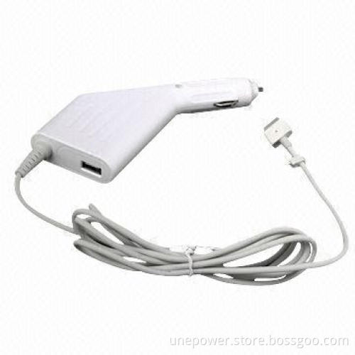 Car Charger for Apple Magsafe I-tip, 60W, 16.5V, 3.65A, Cigarette Type, White Color
